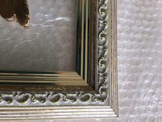 Cuadro Ángel resina  con cristal Dorado y Rosa