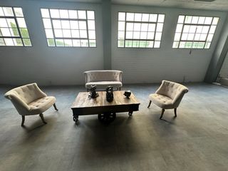 Sofá y 2 sillones Sklum capitoné beige