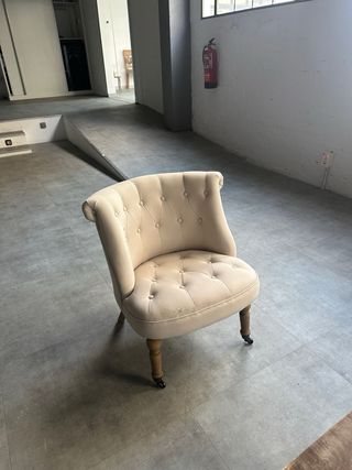 Sofá y 2 sillones Sklum capitoné beige