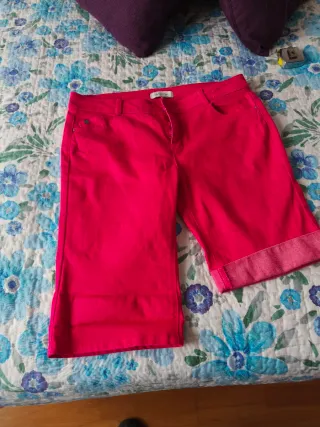 Pantalones cortos mujer rosa fucsia