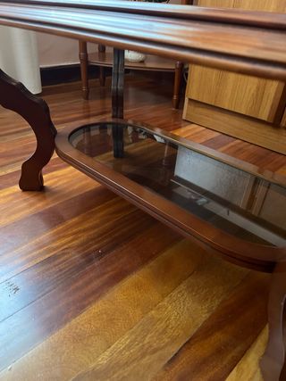 Mesa de centro madera y cristal