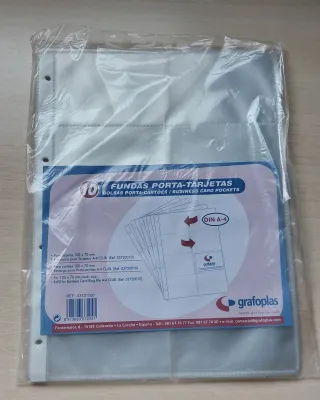 Fundas Tarjetas Grafoplas 100x70mm (9 uds)