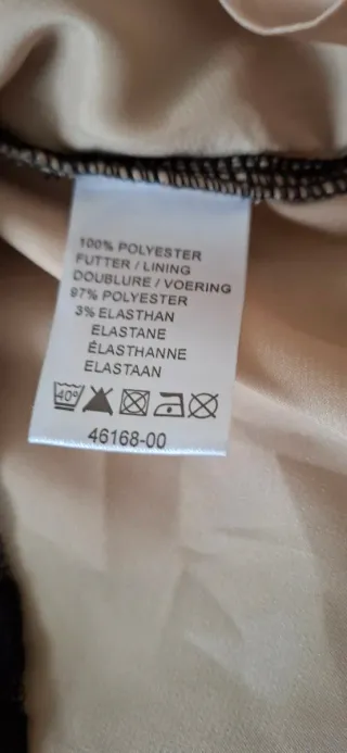 Camicia donna pizzo nero beige taglia 44/46