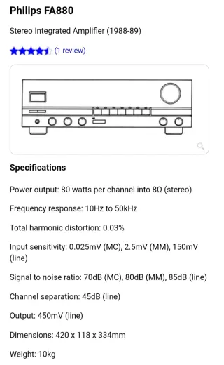 Amplificador y Tuner Philips FA880