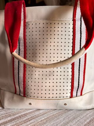 Bolso blanco piel Lamarthe