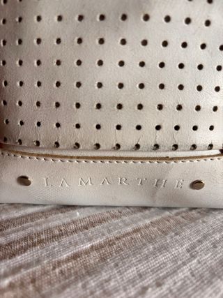 Bolso blanco piel Lamarthe