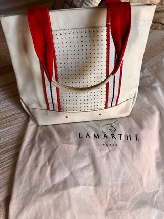 Bolso blanco piel Lamarthe