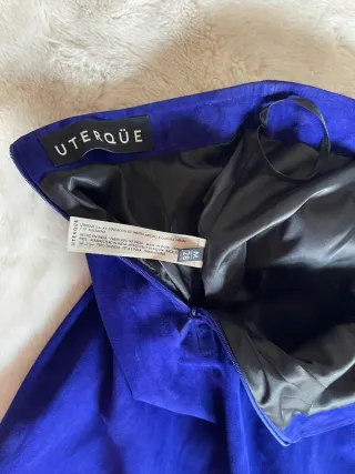 Falda Uterqüe azul joya