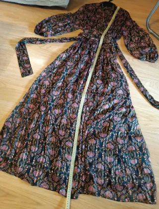 Vestido Zara Kimono Boho Estampado Maxi