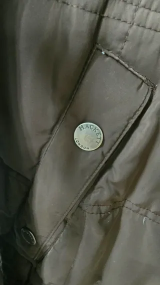 Parka de plumas Hackett Marrón con Capucha y Pelo