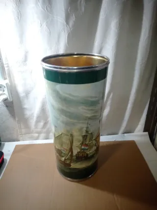 Paragüero Vintage Barcos Pintura