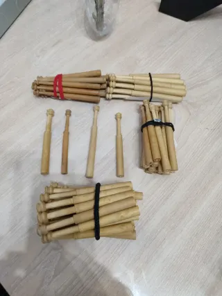 100 Bolillos de madera para encaje diferentes tama