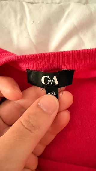 Jersey C&A Manga Larga Rosa Fucsia Talla XXL