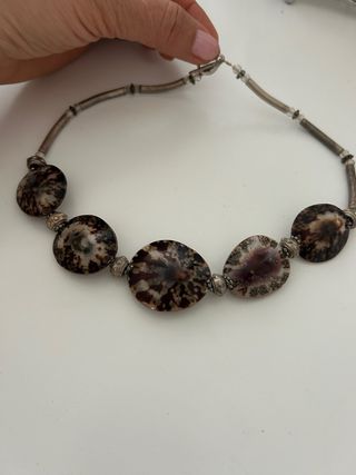 Conjunto Colgante y Pulsera Tiger Cowrie