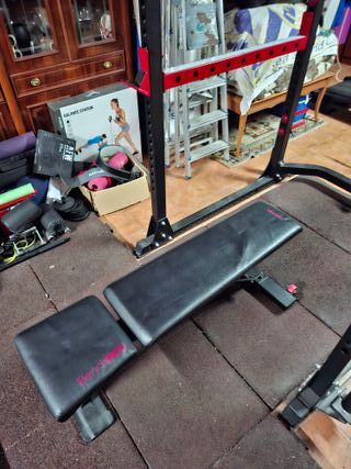 Rack AFW con polea, banco multiposición y suelo