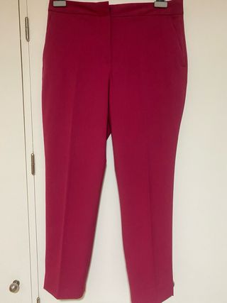 Traje Zara Rojo Chaqueta y Pantalón