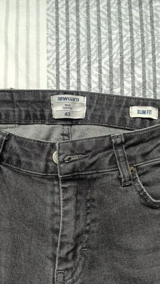 Pantalones vaqueros New Caro Slim Fit Gris Talla M