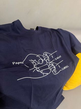 Camiseta para Padre con hijos Saray y Samuel Nueva