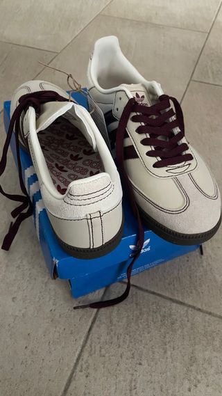 Adidas Samba OG Blanco/Burdeos