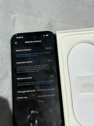 iPhone 16 Pro 256 GB - Salud Batería 88%