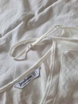 Top tirantes Stradivarius blanco talla M