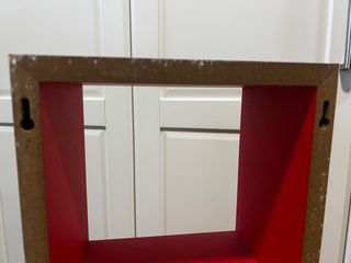 3 Cubos Decorativos Rojos Madera