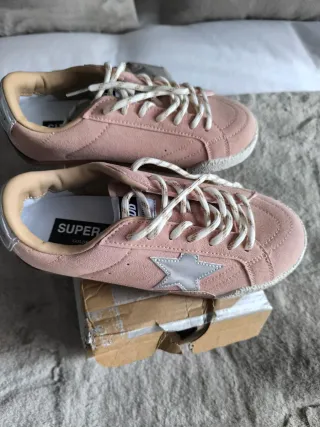 Zapatillas Golden Goose Rosa y Plata Mujer