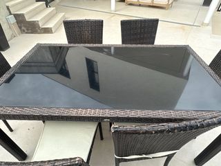 Mesa de jardín con 6 sillas