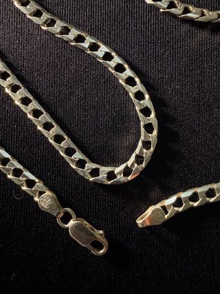 Cadena Plata Ley Italiana 925