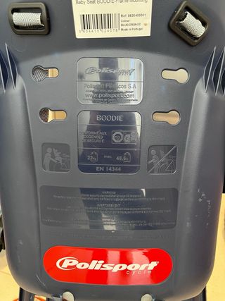 Silla bici infantil azul y naranja