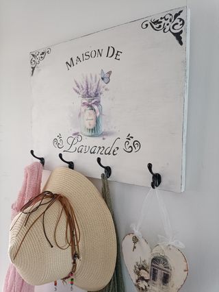 Perchero de pared shabby chic