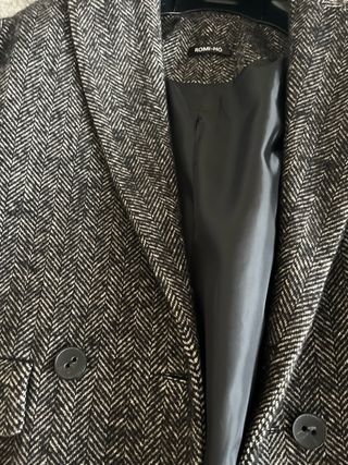 Abrigo Romi-Ho Negro/Gris Talla M