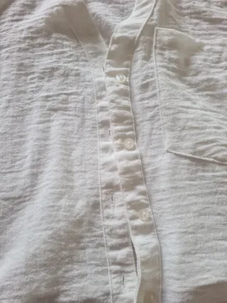 Camisa Stradivarius Blanca Talla M