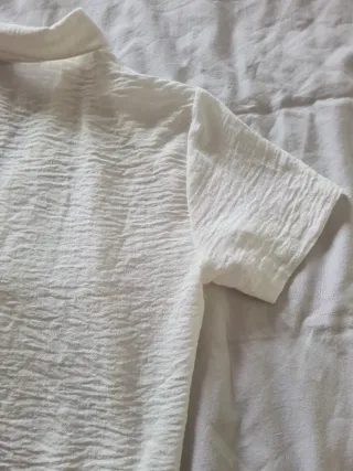 Camisa Stradivarius Blanca Talla M