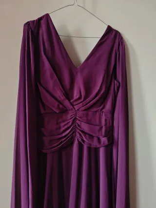 VESTIDO morado  satinado elegante