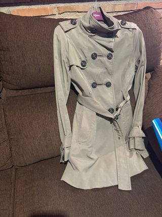 Gabardina Zara Gris Chica