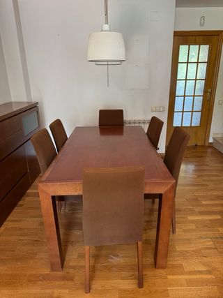 Mesa de comedor extensible madera