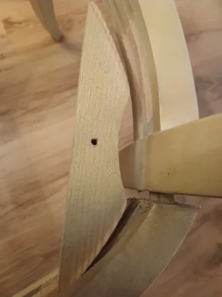 4 Sillas Comedor Madera Tapiz Rayas