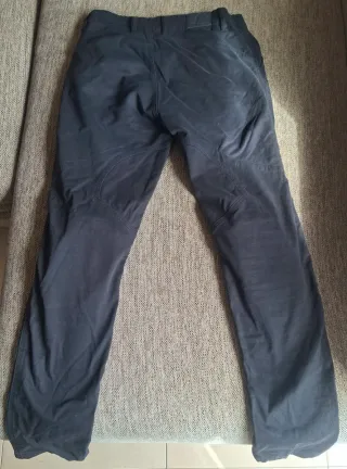 Pantalón moto mujer negro de algodon. Talla 42