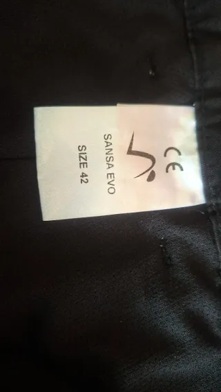 Pantalón moto mujer negro de algodon. Talla 42