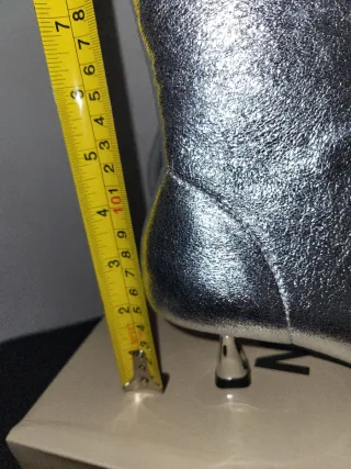 Stivali argento tacco 5cm M57