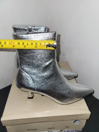 Stivali argento tacco 5cm M57
