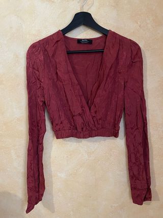 Blusa Bershka Roja Talla S