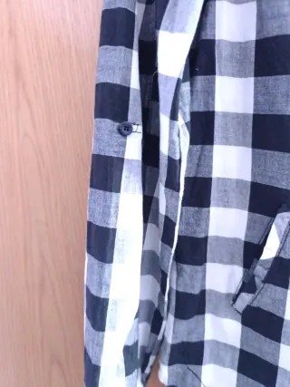 Camisa larga cuadros