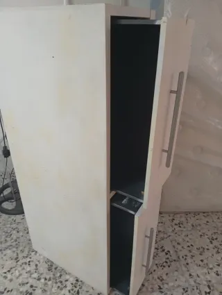 Mueble Vitrina Blanco Cristal salón tienda, cocina