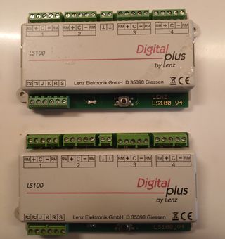 2 Descodificadores Lenz LS100 para desvíos