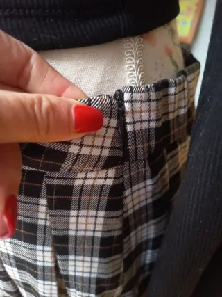 Falda Plisada Cuadros Mini