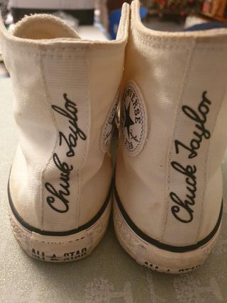 Converse All Star alte bianche tg 35