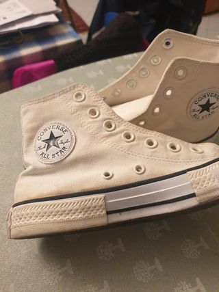 Converse All Star alte bianche tg 35