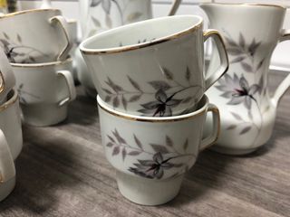 Juego de café porcelana dorado Santa Clara MAH